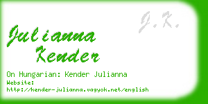 julianna kender business card